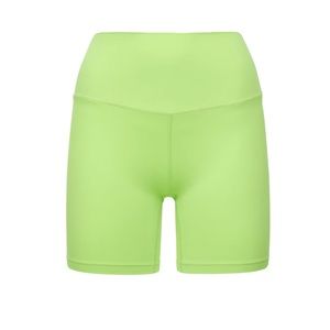 Never worn SPLITS59 lime green 6” AirWeight biker shorts *better than lulu!!!